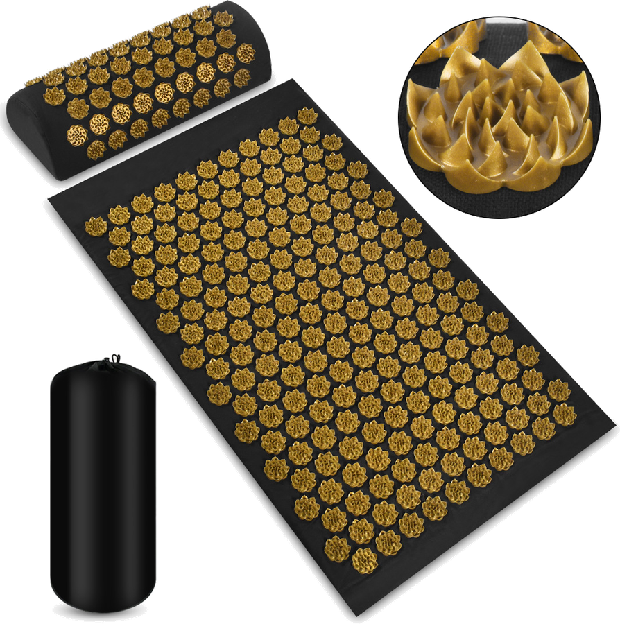 Kova Acupressure Mat set with mat, neck pillow, and carry bag